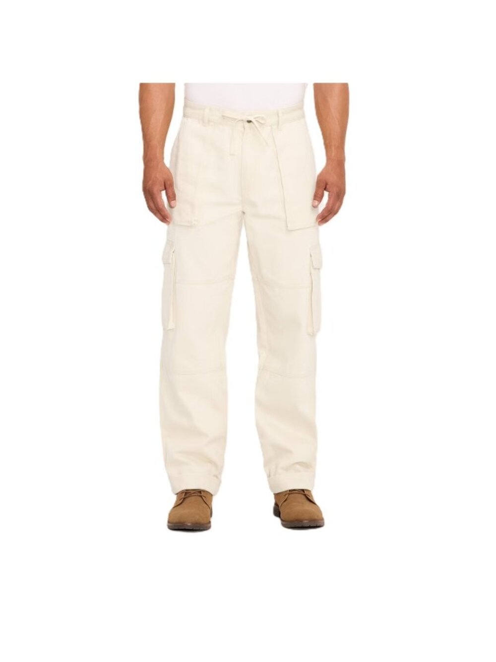 Woolrich Cream Color Straight Leg Slouchy Cargo Pants Jeans -- Adult Size XL